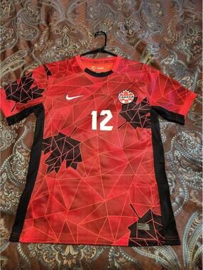 Canada 2023/2024 Sinclair Women's Home Soccer Jersey Size Men's M